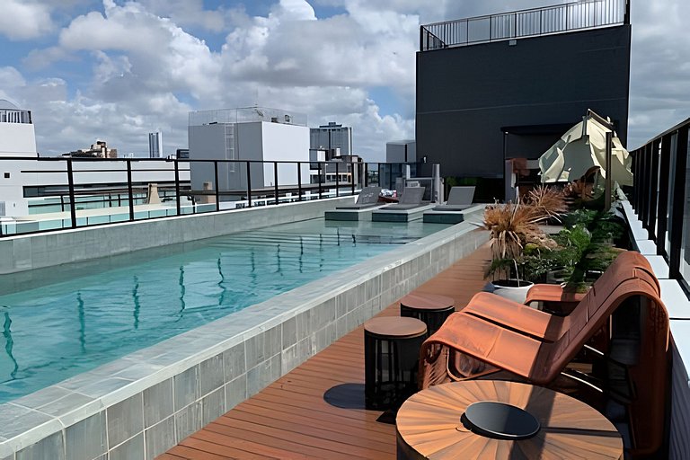 Acomodação a 200m da praia