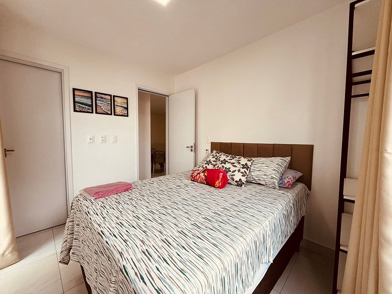 Apartamento espaçoso na praia de Intermares. LBH 102.