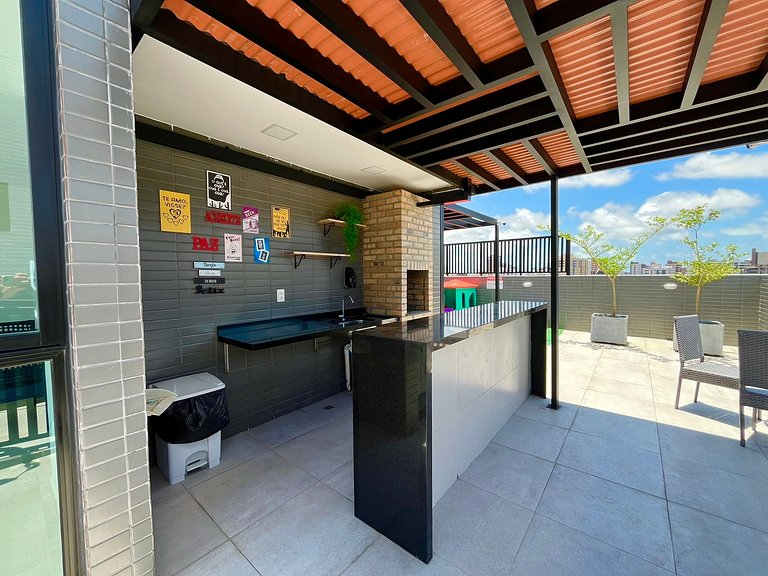 Apartamento espaçoso na praia de Intermares. LBH 102.