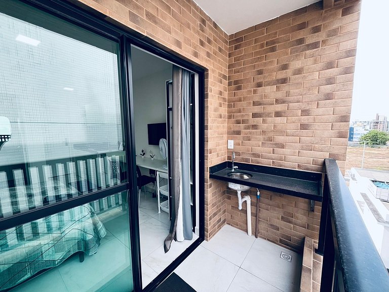 Flat confortável na praia de Intermares. LBH 404