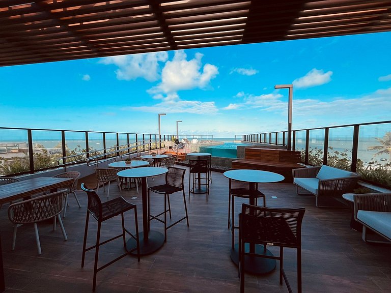Apartamento aconchegante com vista para o mar. BZ 502