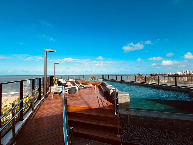 Apartamento aconchegante com vista para o mar. BZ 502